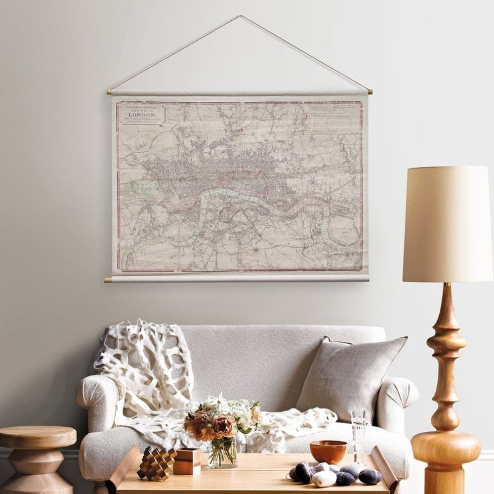 London Map Linen Tapestry